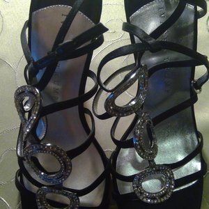 IVANKA TRUMP ITASTERIA Black Satin Stiletto